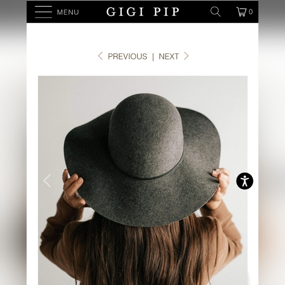 GIGI PIP Accessories - NWT Gigi Pip Annabella Floppy Felt Hat 57 S/M 100% Australian wool